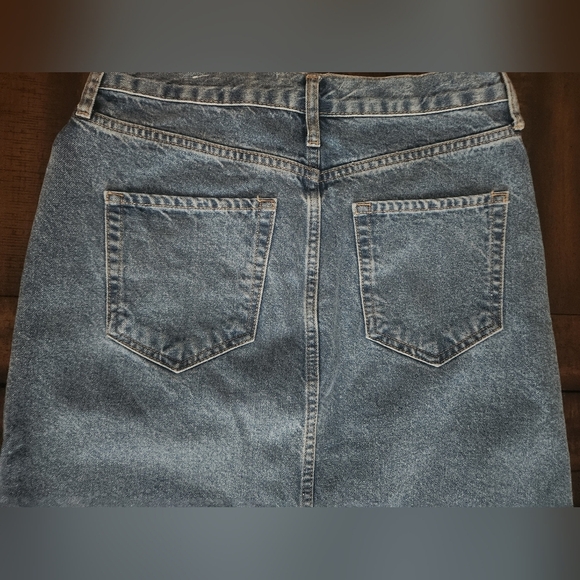 Mango Blue Maxi Pencil Skirt with Slit - Picture 3 of 10